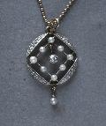 Edwardian Pearl And Diamond Pendant